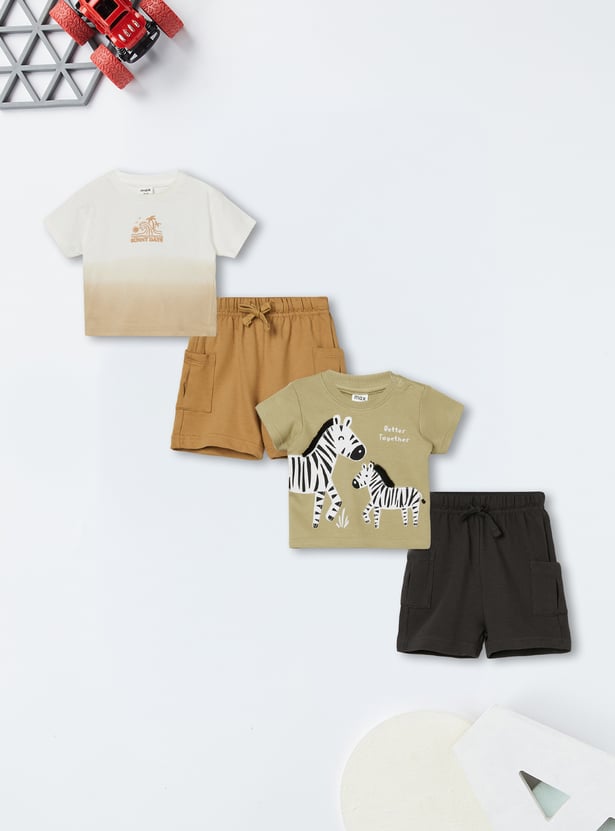 Boys Printed Shorts Set - Pack of 2