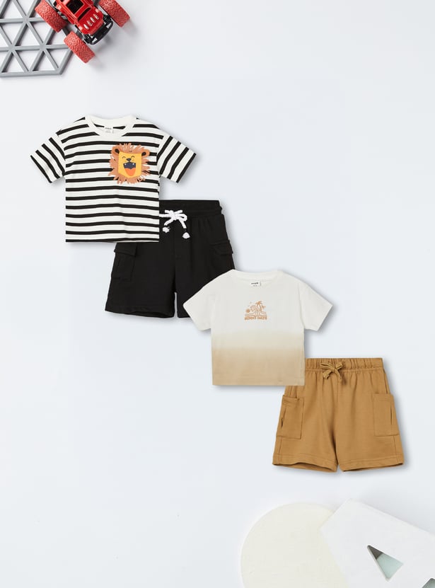 Boys Printed Shorts Set - Pack of 2