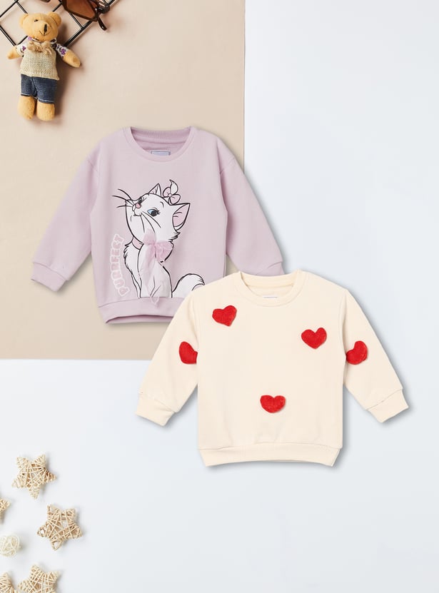 Girls Assorted Sweatshirt - Pack of 2