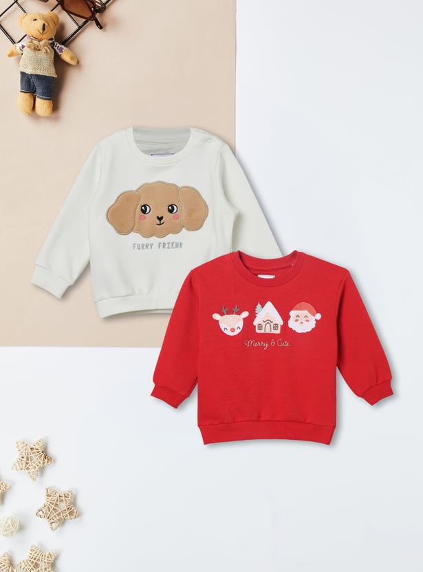 Girls Embroidered Sweatshirt - Pack of 2