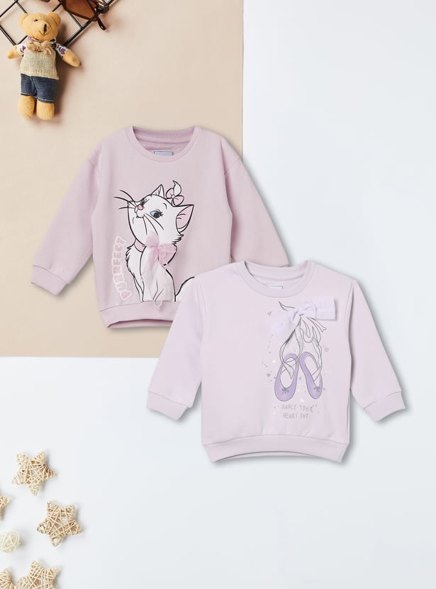 Girls Printed Sweatshirt - Pack of 2