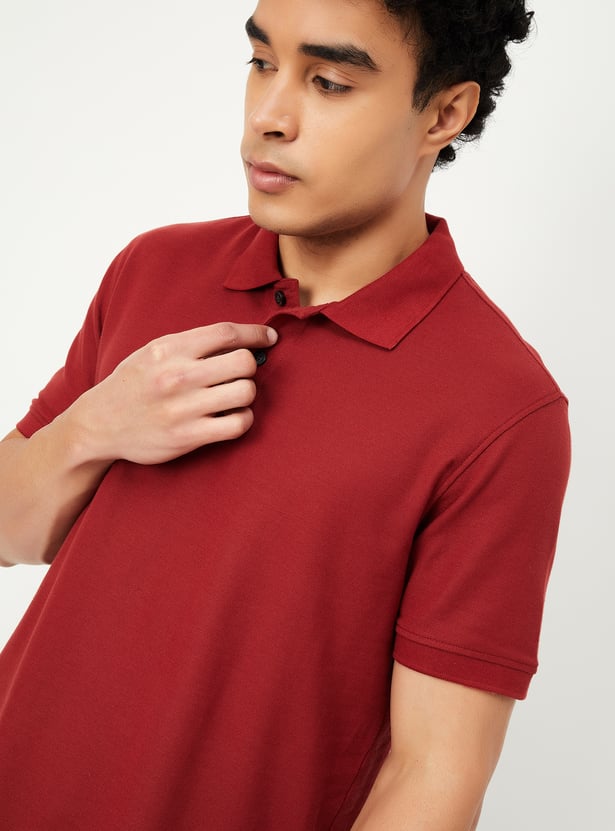Men Solid Polo T-shirts - Pack of 2