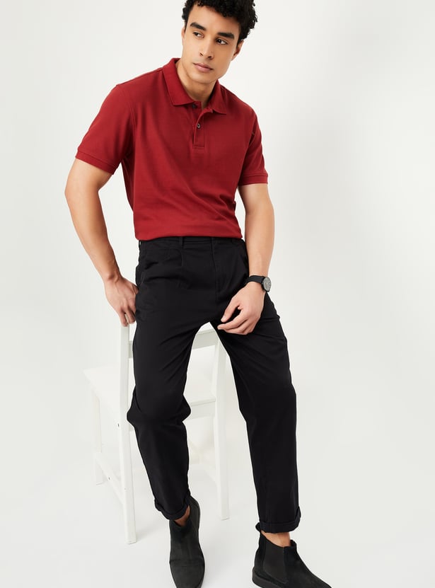 Men Solid Polo T-shirts - Pack of 2