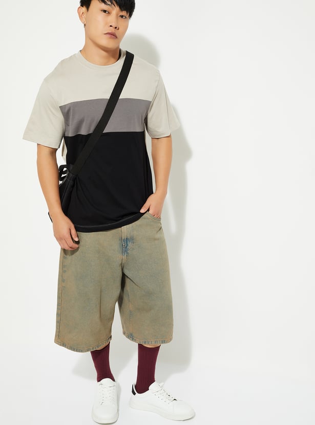 URB_N Men Colourblocked T-shirt - Pack of 2