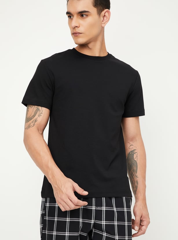 Men Solid T-shirt - Pack of 2