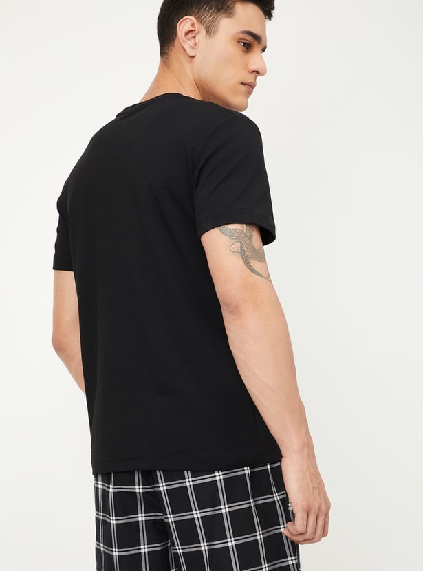 Men Solid T-shirt - Pack of 2