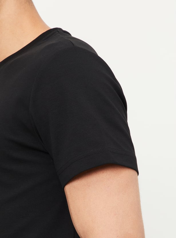 Men Solid T-shirt - Pack of 2