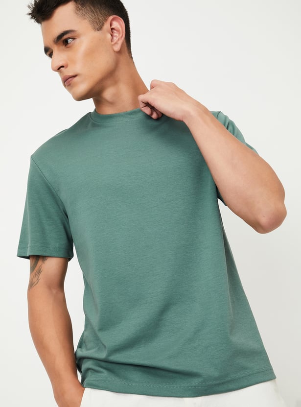 Men Solid T-shirt - Pack of 2