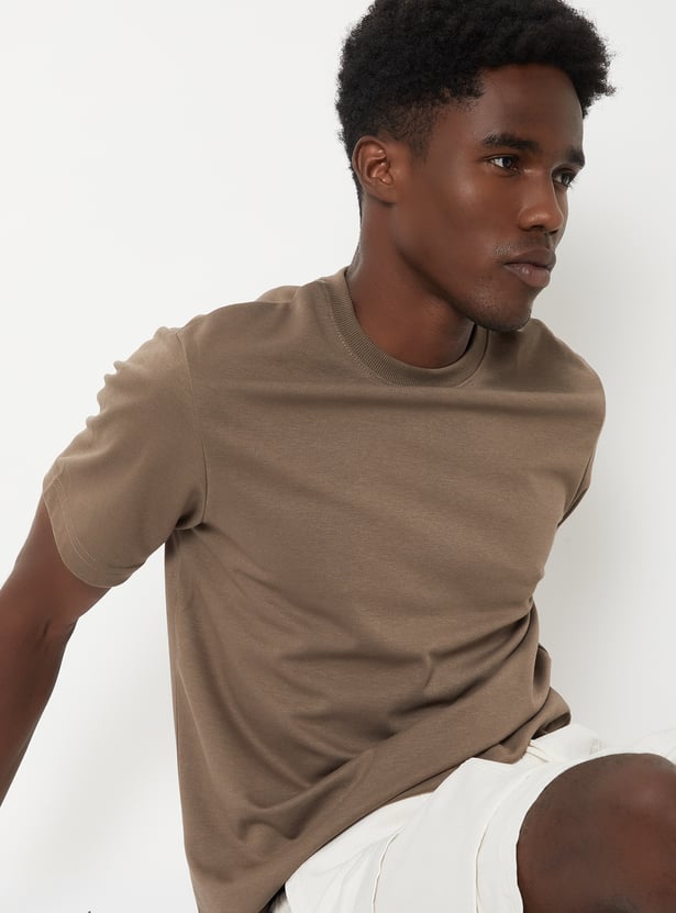 Men Solid T-shirt - Pack of 2
