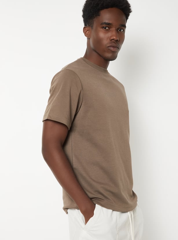 Men Solid T-shirt - Pack of 2