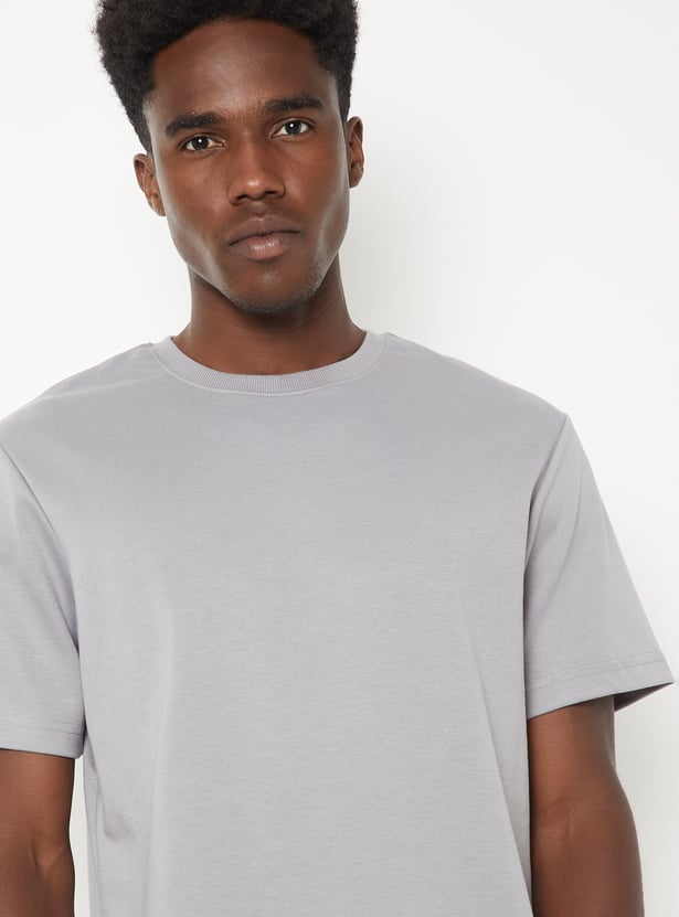 Men Solid T-shirt - Pack of 2