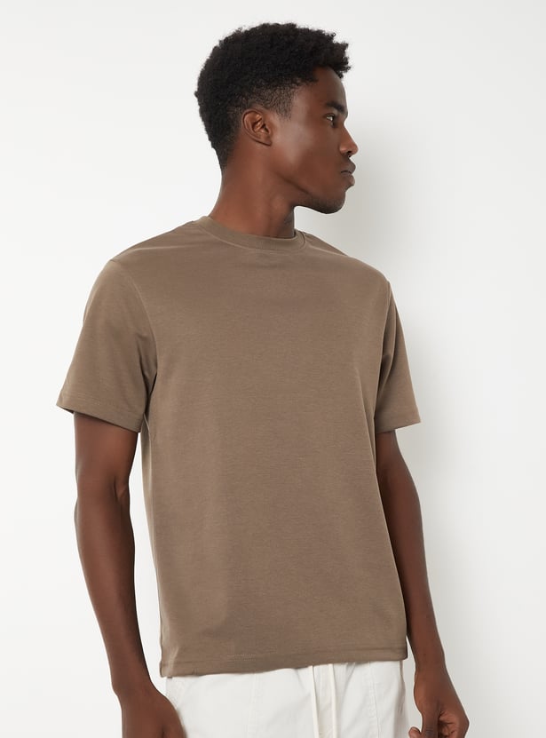 Men Solid T-shirt - Pack of 2