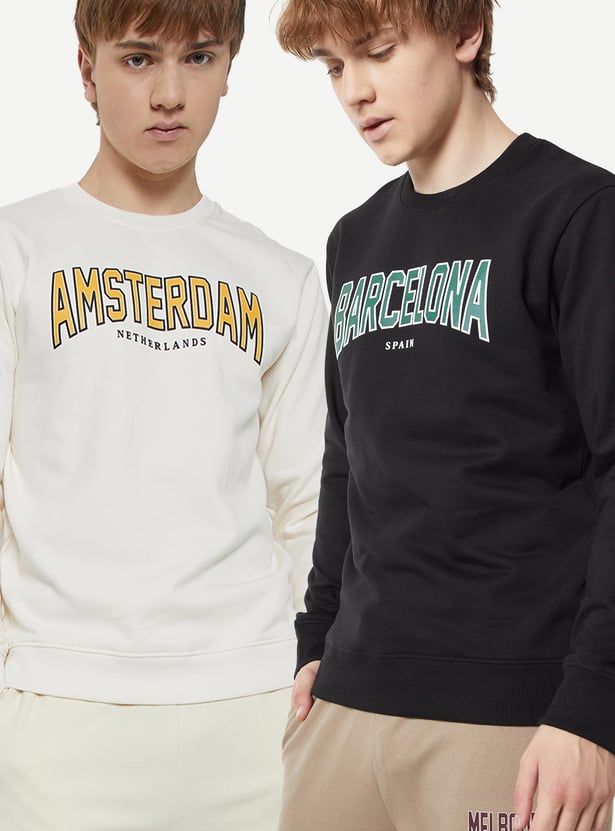 Men Printed Sweatshirt - Pack of 2