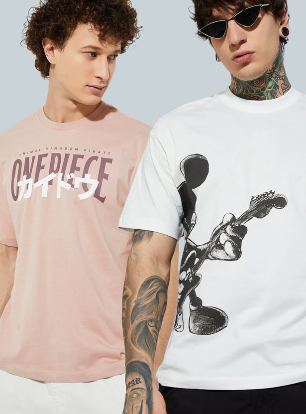 URB_N Men Character Print T-shirt - Pack of 2