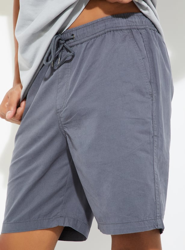 URB_N Men Solid Shorts - Pack of 2