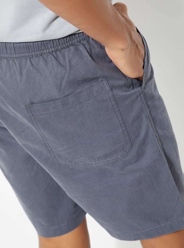 URB_N Men Solid Shorts - Pack of 2