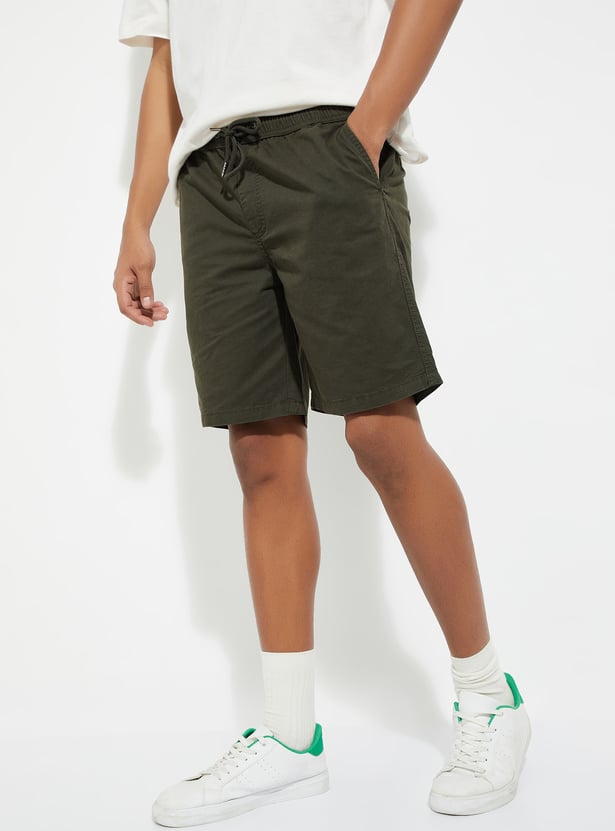 URB_N Men Solid Shorts - Pack of 2