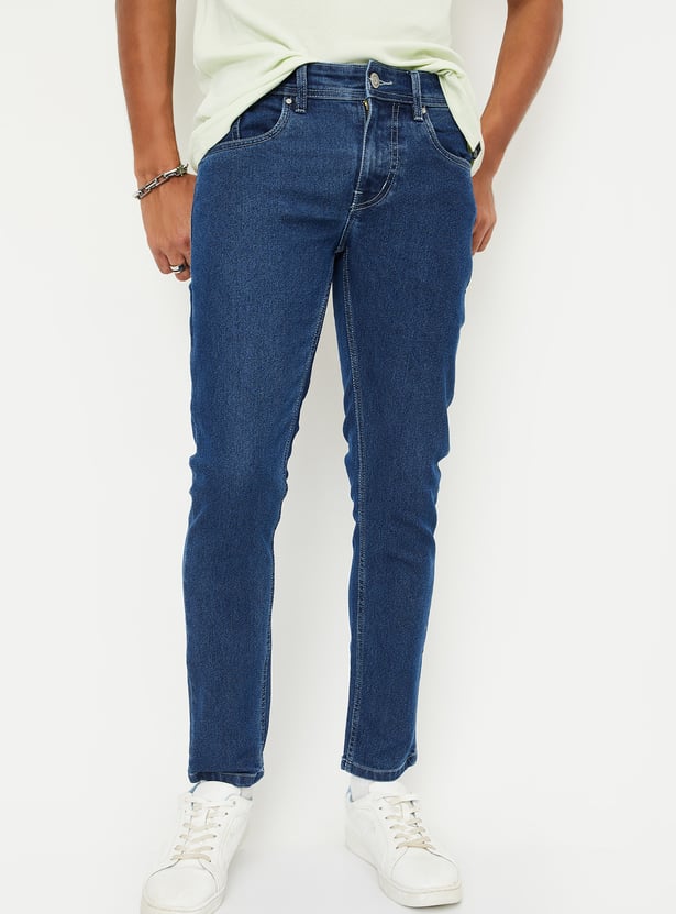 Men Washed Skinny Fit Jeans - Pack of 2