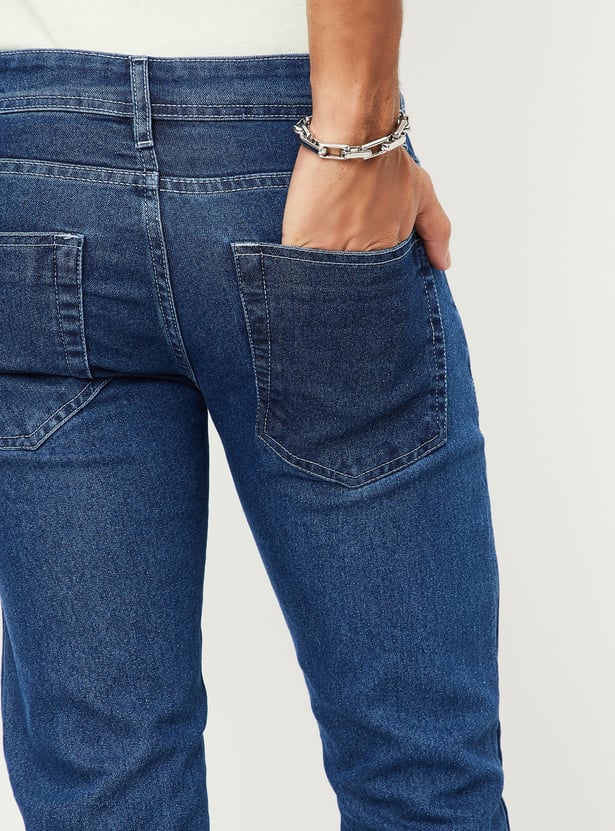 Men Washed Skinny Fit Jeans - Pack of 2