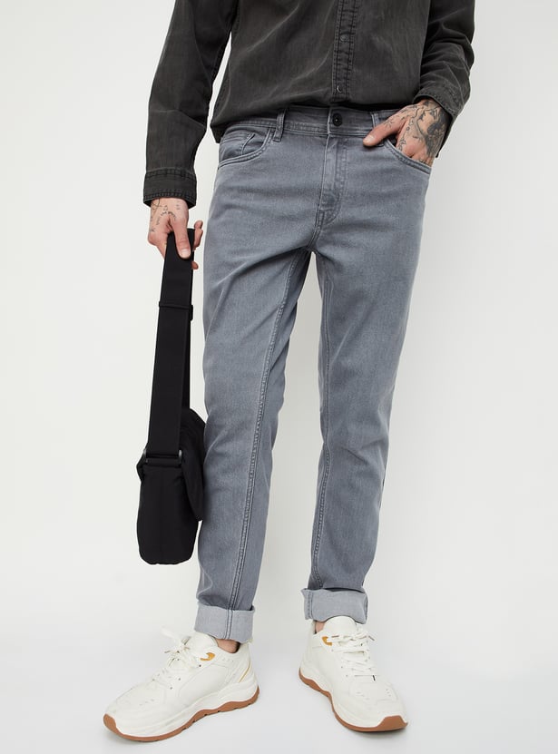 Men Washed Skinny Fit Jeans - Pack of 2