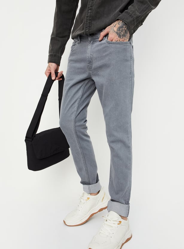 Men Washed Skinny Fit Jeans - Pack of 2