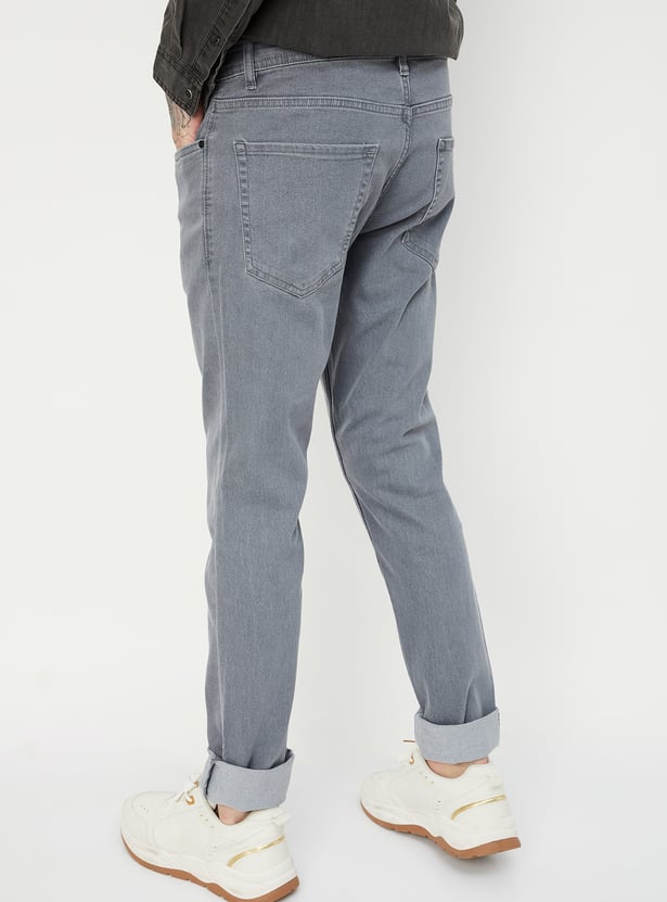 Men Washed Skinny Fit Jeans - Pack of 2