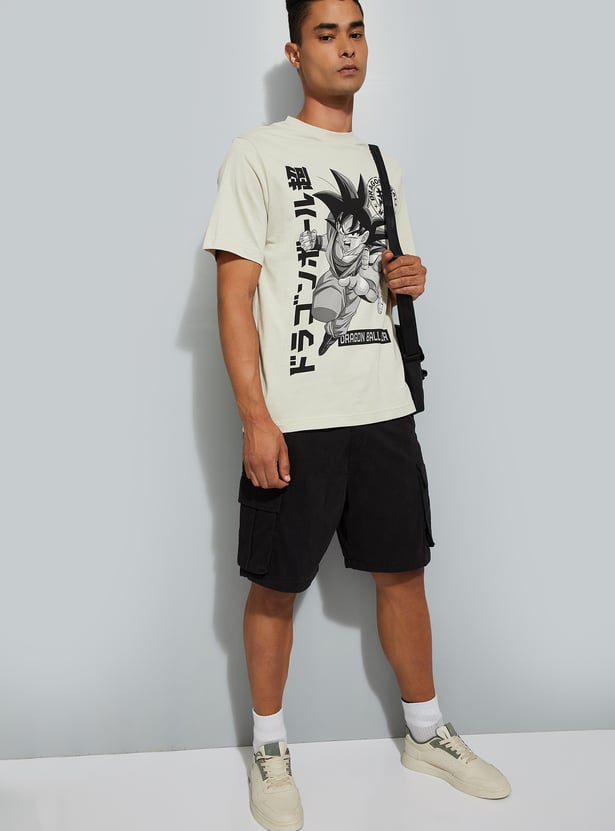 URB_N Men Goku Printed T-shirts - Pack of 2