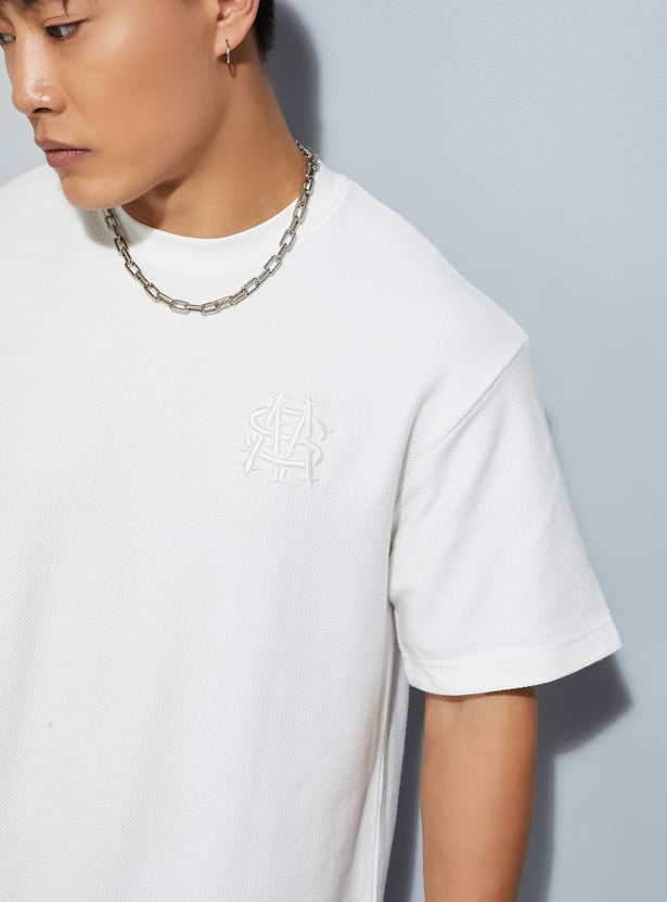 Men Embroidered T-shirt - Pack of 2