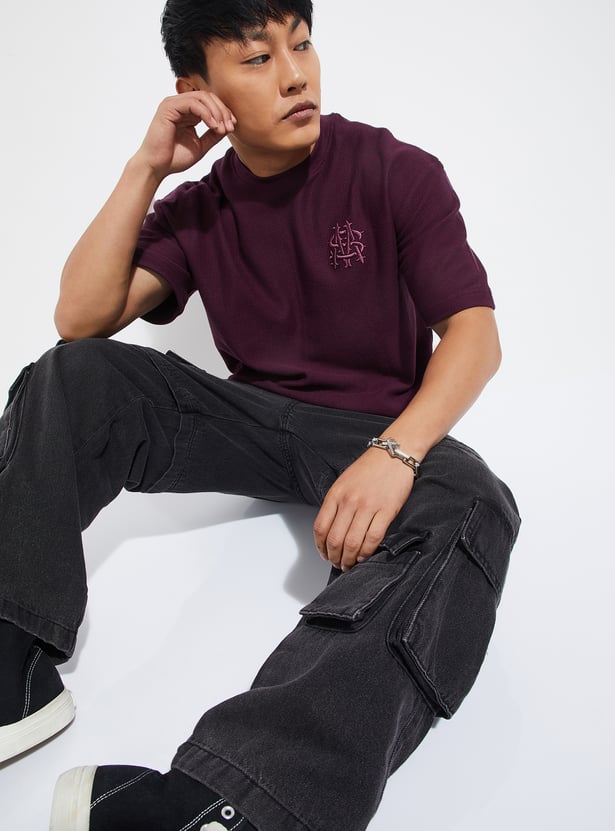 Men Embroidered T-shirt - Pack of 2