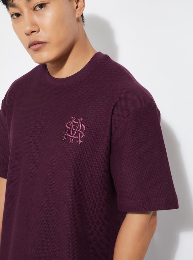 Men Embroidered T-shirt - Pack of 2