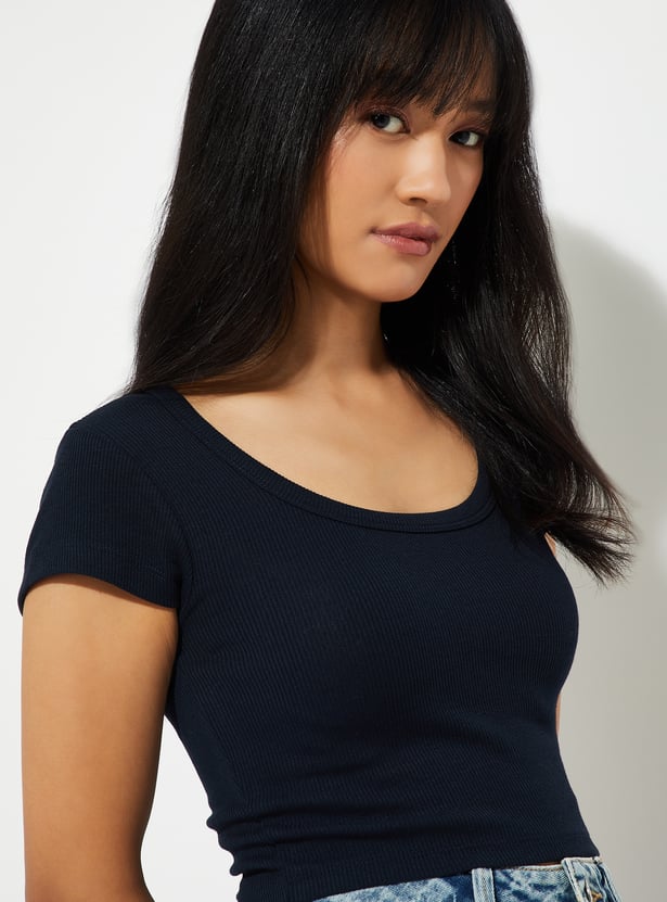 Women Ribbed Cropped Top - Pack of 2