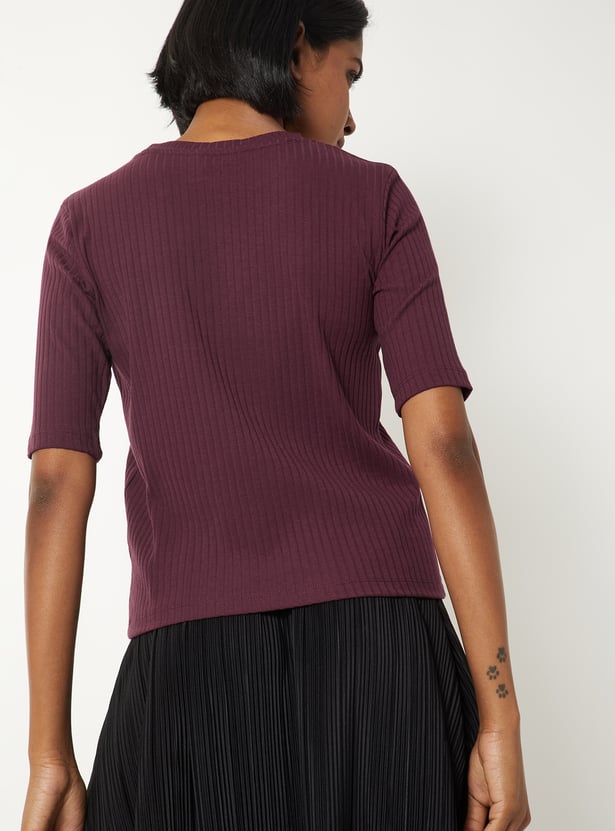 Women Ribbed T-shirts - Pack of 2