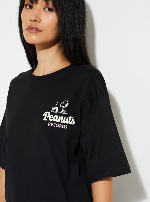 URB_N Women Character Print Oversized T-shirt - Pack of 2