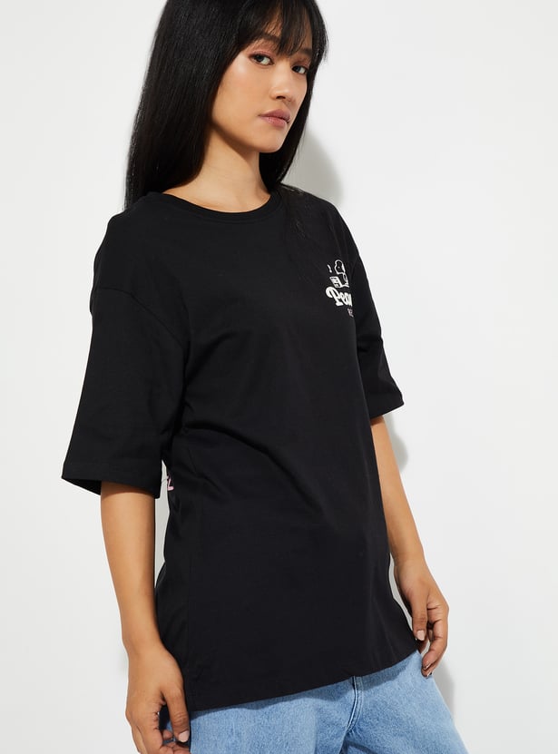 URB_N Women Character Print Oversized T-shirt - Pack of 2