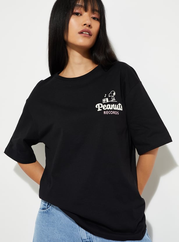 URB_N Women Character Print Oversized T-shirt - Pack of 2