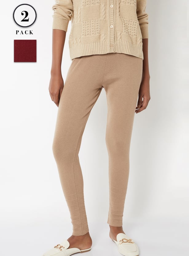 Women Knitted Leggings - Pack of 2