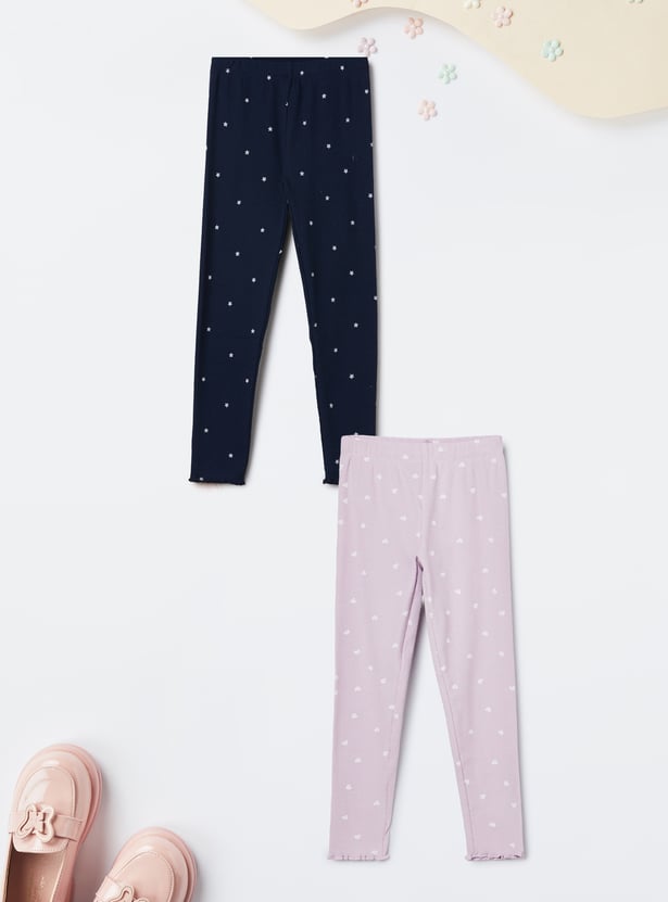 Girls Assorted Leggings - Pack of 2