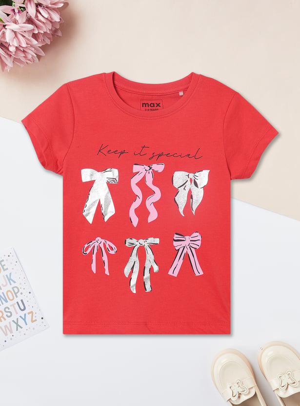 Girls Printed T-shirt - Pack of 2