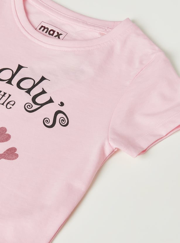Girls Printed T-shirt - Pack of 2
