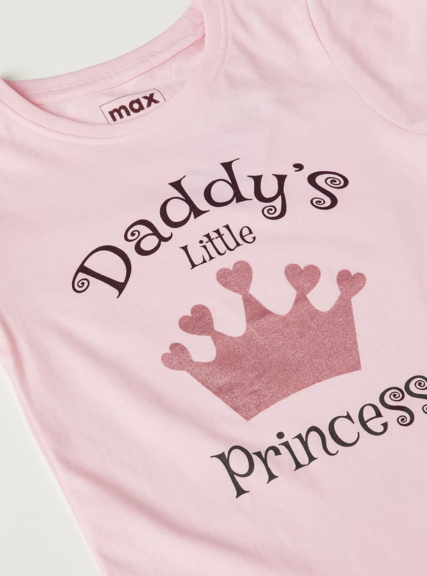Girls Printed T-shirt - Pack of 2