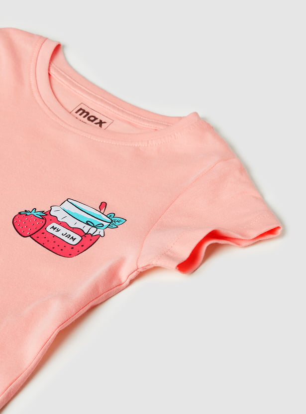 Girls Printed T-shirt - Pack of 2