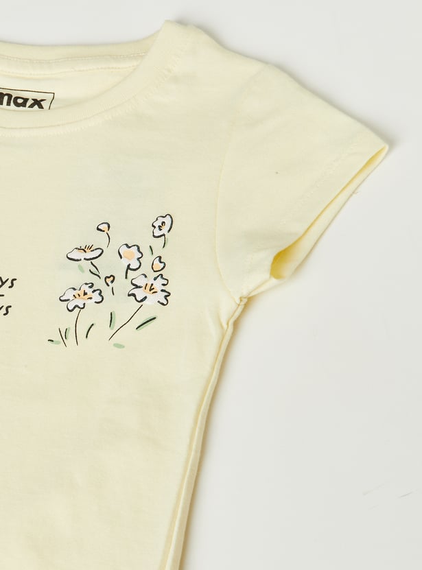 Girls Printed T-shirt - Pack of 2