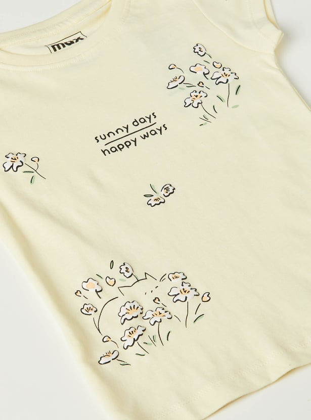 Girls Printed T-shirt - Pack of 2