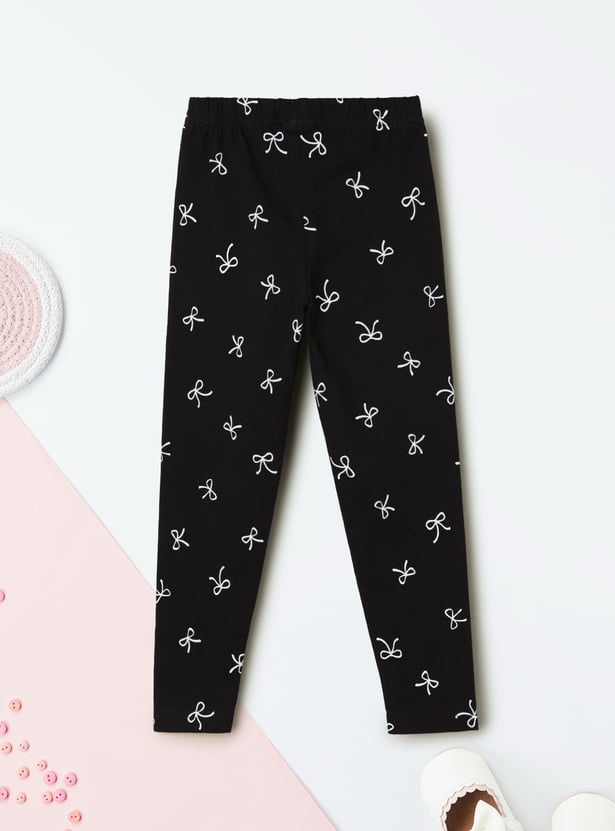 Girls Printed Leggings - Pack of 2