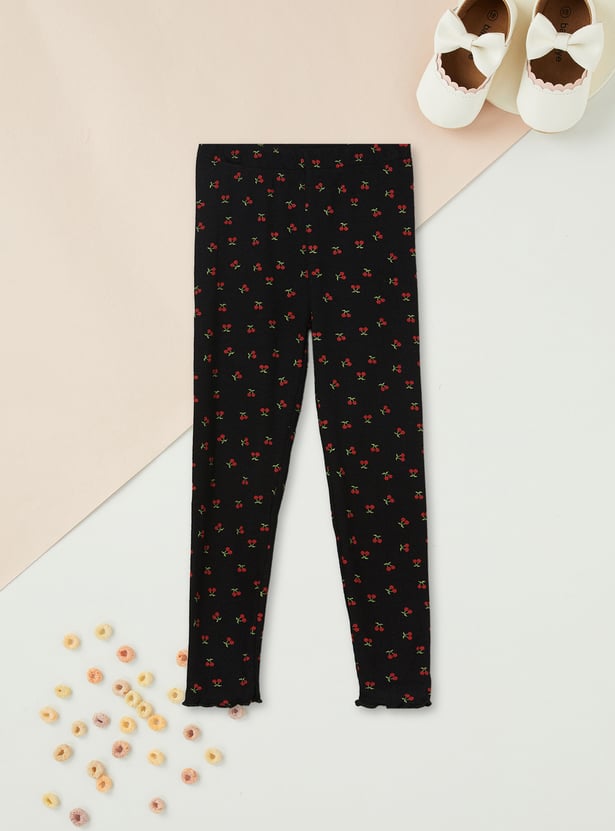 Girls Printed Leggings - Pack of 2