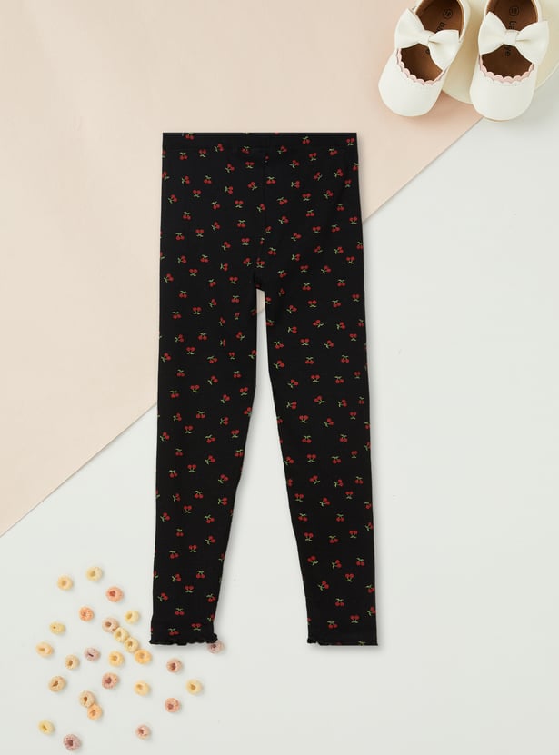 Girls Printed Leggings - Pack of 2