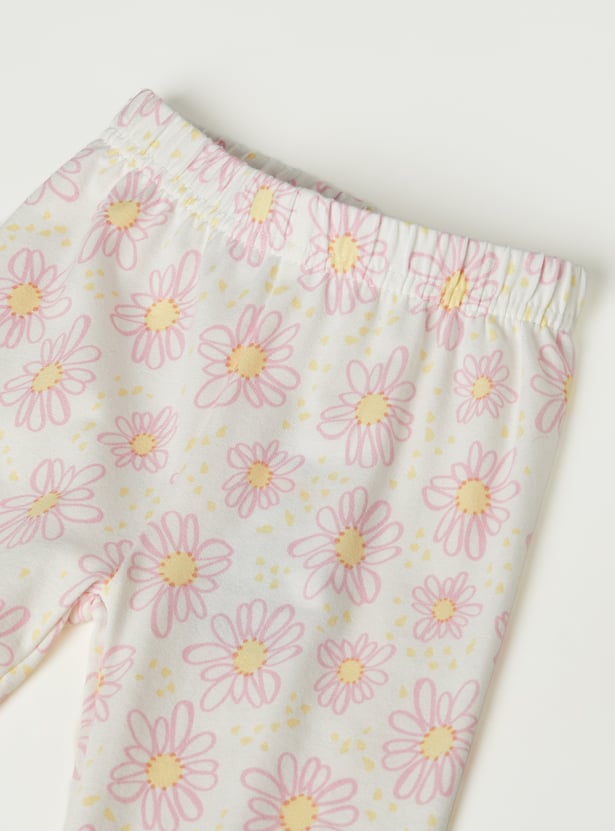 Girls Printed Leggings - Pack of 2