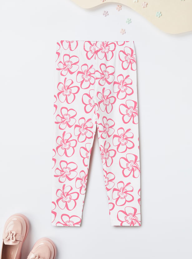 Girls Printed Leggings - Pack of 2