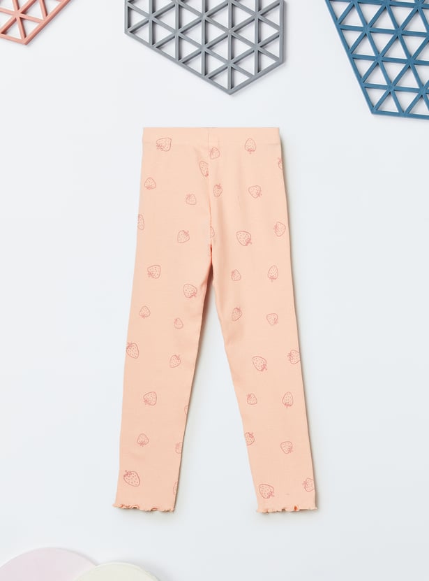 Girls Printed Leggings - Pack of 2