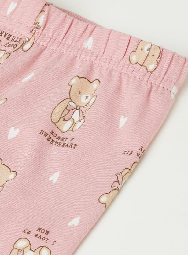 Girls Printed Leggings - Pack of 2
